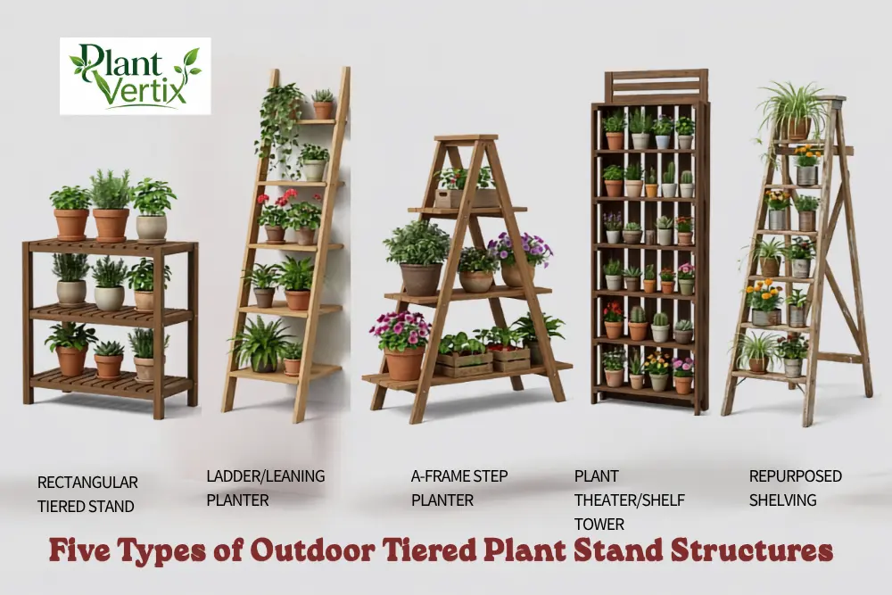 Five Types of Outdoor Tiered Plant Stand Structures
