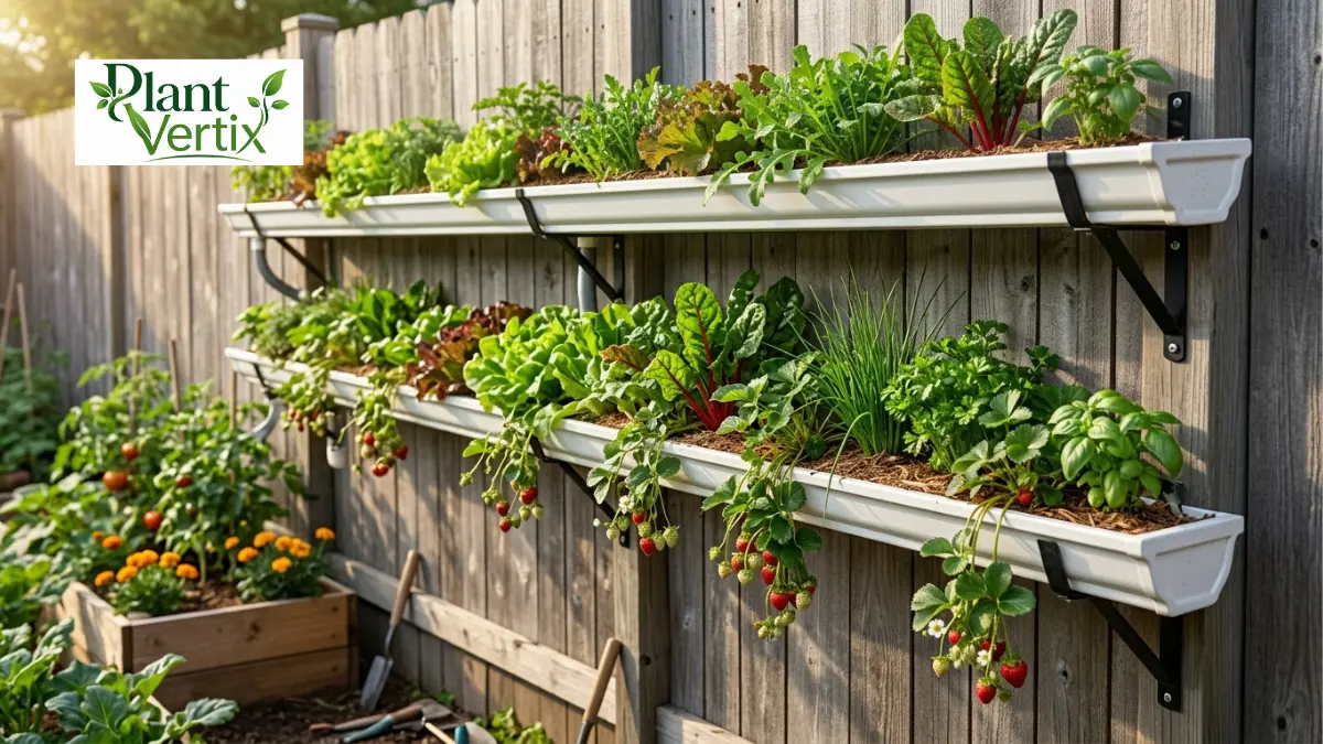 Rain Gutter Garden: The Cheapest Real System