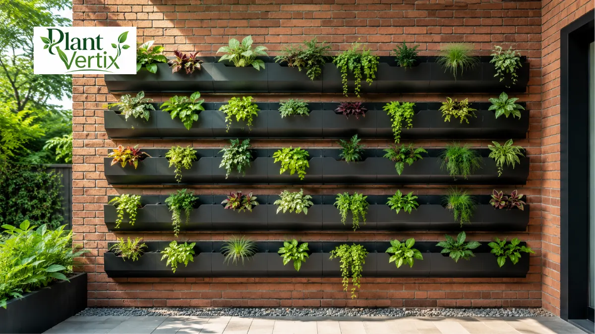 Vertical Garden With Properly Spaced Plant Pockets For Good Airflow