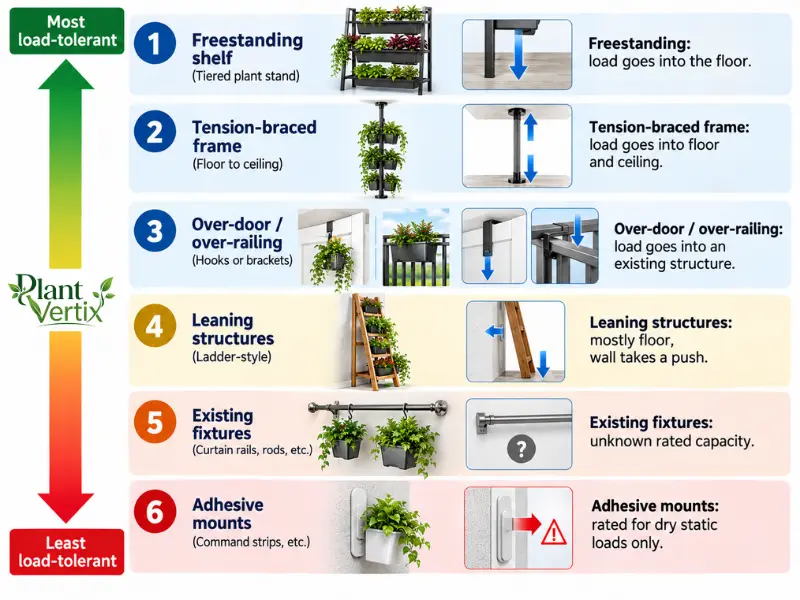no-drill rental-friendly vertical garden methods